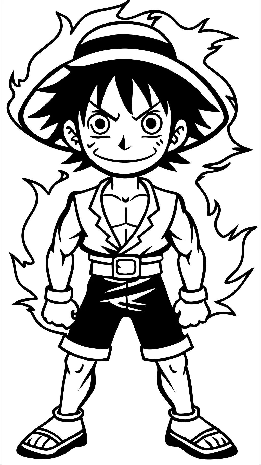 luffy gear 5 coloring pages